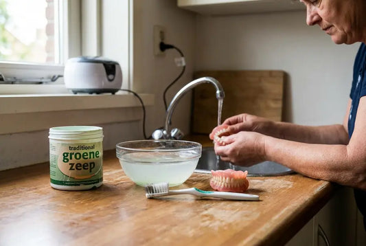 groene zeep voor kunstgebit