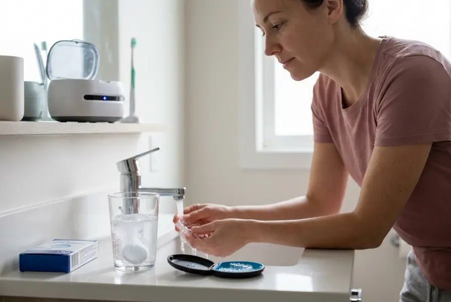 invisalign schoonmaken bruistablet