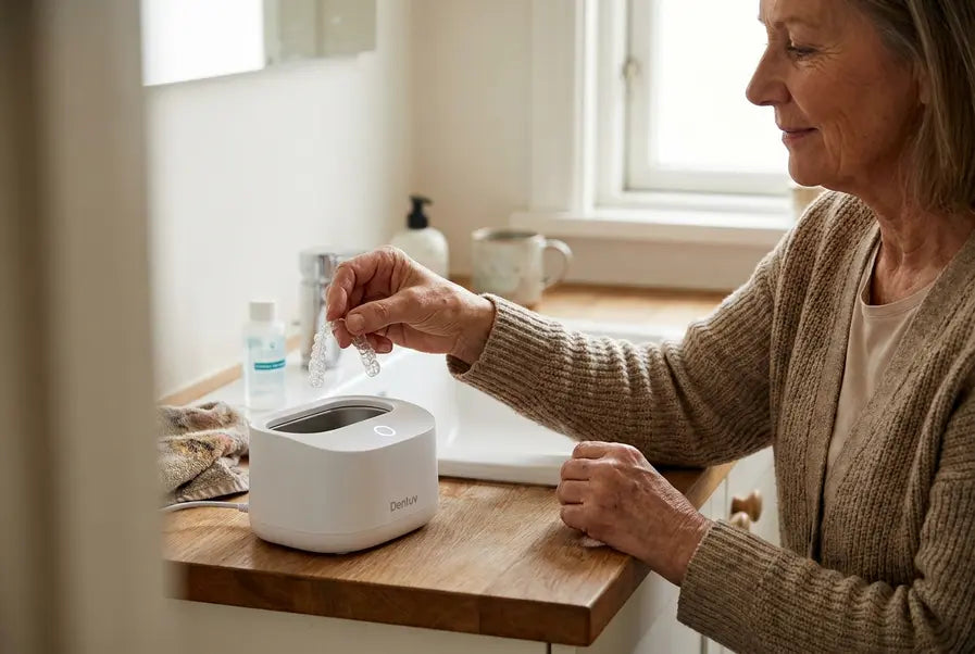 kunstgebit schoonmaken met ultrasoon reiniger